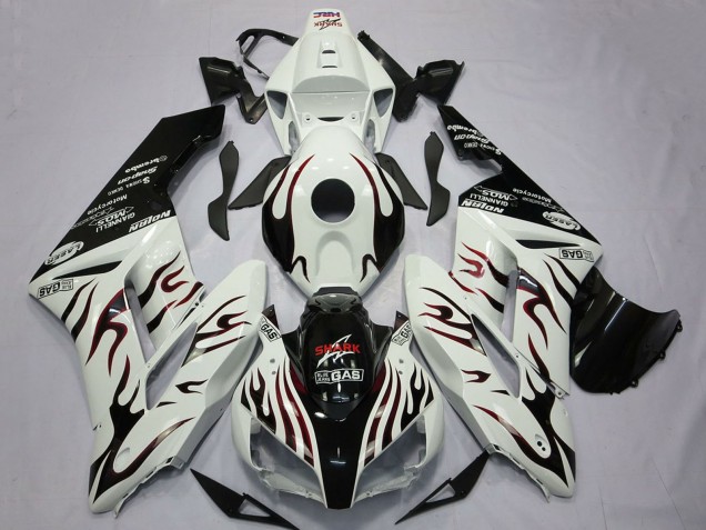 Carenados Moto Honda CBR1000RR 2004-2005 - Blanco Negro Brillante Rojo Llama Fábrica