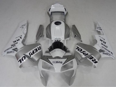 Carenado Moto Honda CBR600RR 2003-2004 - Blanco Plata Negro Repsol Fábrica