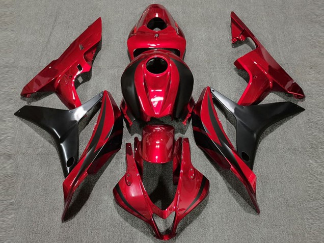 Carenado Moto Honda CBR600RR 2007-2008 - Rojo Negro Brillante OEM Estilo Fábrica