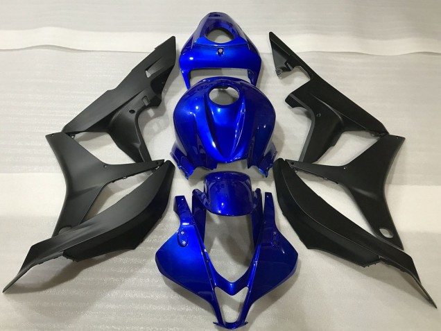 Kits Carenado Moto Honda CBR600RR 2007-2008 - Azul Negro Mate Fábrica
