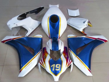 Carenados Moto Honda CBR1000RR 2008-2011 - Blanco Azul Amarillo Rojo 19 Fábrica