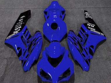 Carenados Moto Honda CBR1000RR 2004-2005 - Azul Negro Brillante Llama Fábrica