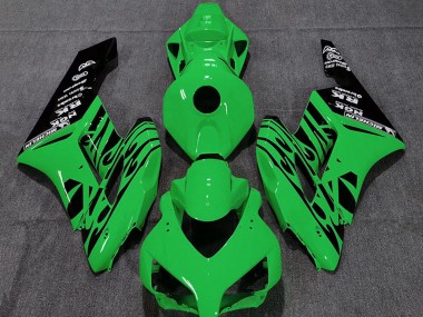 Carenados Moto Honda CBR1000RR 2004-2005 - Verde Negro Brillante Llama Fábrica