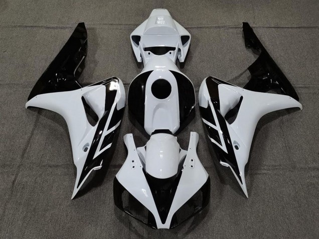 Carenado Moto Honda CBR1000RR 2006-2007 - Blanco Negro Brillante Fábrica