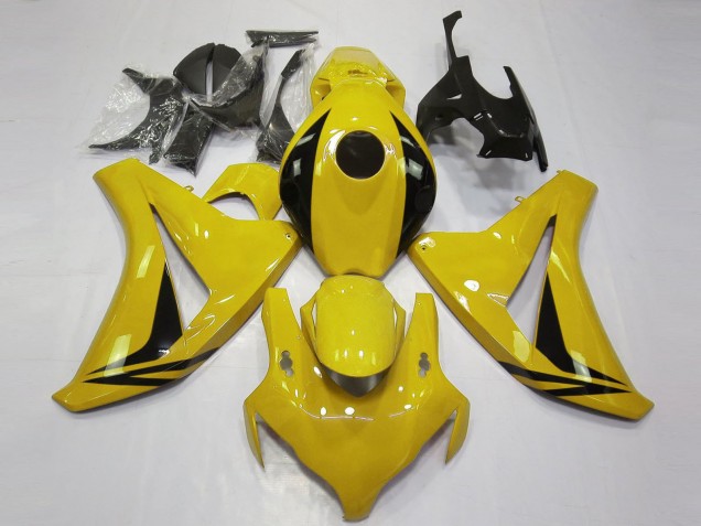 Carenados Moto Honda CBR1000RR 2008-2011 - Amarillo Negro Brillante OEM Estilo Fábrica