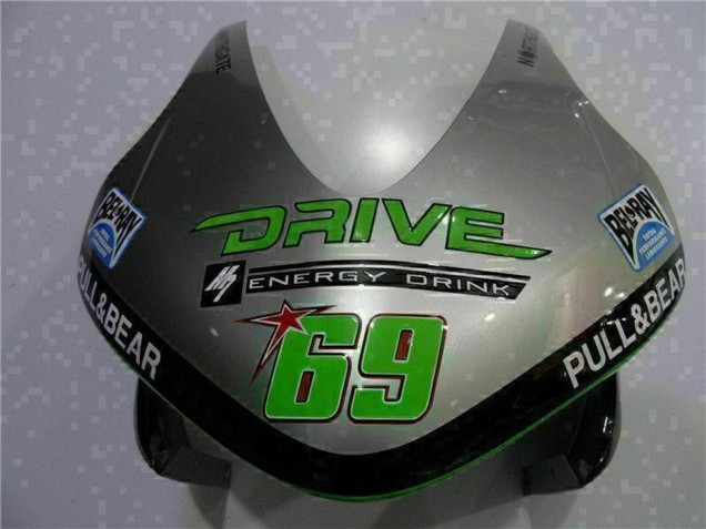 Carenado Moto Honda CBR600RR 2003-2004 - Plata Verde Negro Brillante Fábrica