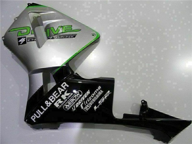 Carenado Moto Honda CBR600RR 2003-2004 - Plata Verde Negro Brillante Fábrica