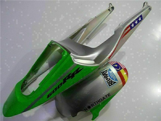 Carenado Moto Honda CBR600RR 2003-2004 - Plata Verde Negro Brillante Fábrica