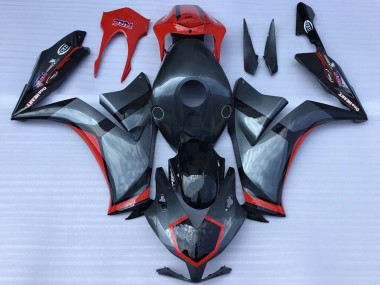 Carenados Moto Honda CBR1000RR 2012-2016 - Gris Rojo Negro Brillante EstiloCarrera Fábrica