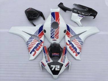 Carenados Moto Honda CBR1000RR 2008-2011 - Blanco Azul Rojo HRC 72 Fábrica