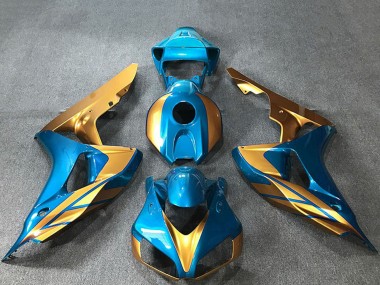 Carenados Moto Honda CBR1000RR 2006-2007 - Azul Claro Oro Fábrica