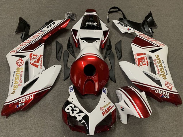 Carenados Moto Honda CBR1000RR 2004-2005 - Blanco Rojo Musashi 634 Fábrica