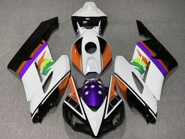 Carenados Moto Honda CBR1000RR 2004-2005 - Blanco Naranja Púrpura Negro Brillante Estrella Fábrica
