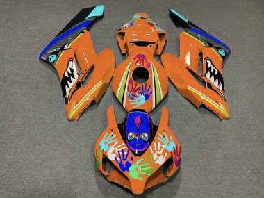 Carenados Moto Honda CBR1000RR 2004-2005 - Naranja Azul Negro Tiburón Fábrica