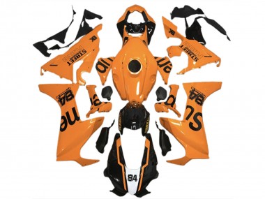 Carenados Moto Honda CBR1000RR 2017-2023 - Naranja Negro Brillante Street Flava Fábrica