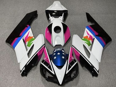 Carenados Moto Honda CBR1000RR 2004-2005 - Blanco Rosa Azul Negro Brillante Estrella Fábrica