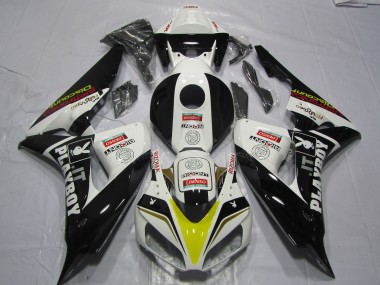 Carenados Moto Honda CBR1000RR 2006-2007 - Blanco Amarillo Rojo Negro Brillante Denso PlayBoy Fábrica