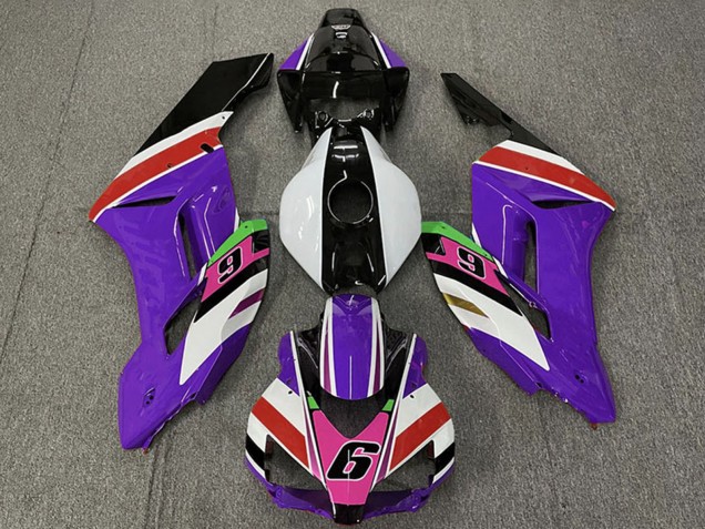 Carenados Moto Honda CBR1000RR 2004-2005 - Púrpura Blanco Rojo Rosa Negro Brillante 6 Fábrica