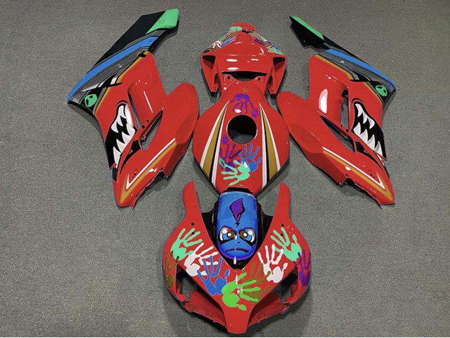 Carenados Moto Honda CBR1000RR 2004-2005 - Rojo Azul Verde Negro Tiburón Fábrica