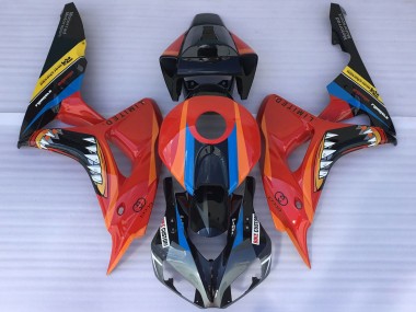 Carenados Moto Honda CBR1000RR 2006-2007 - Rojo Azul Amarillo Negro Brillante Tiburón Fábrica