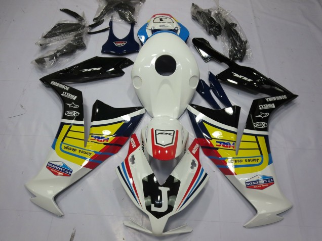 Carenados Moto Honda CBR1000RR 2012-2016 - Blanco Amarillo Negro Brillante Fábrica