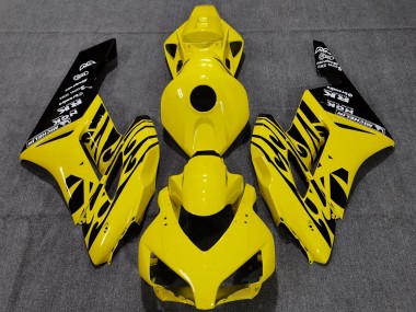 Carenados Moto Honda CBR1000RR 2004-2005 - Amarillo Negro Brillante Llama Fábrica