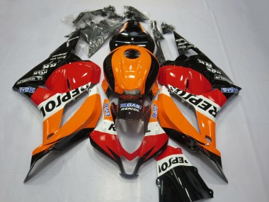 Kits Carenado Moto Honda CBR600RR 2009-2012 - Naranja Blanco Rojo Negro Brillante Repsol Fábrica