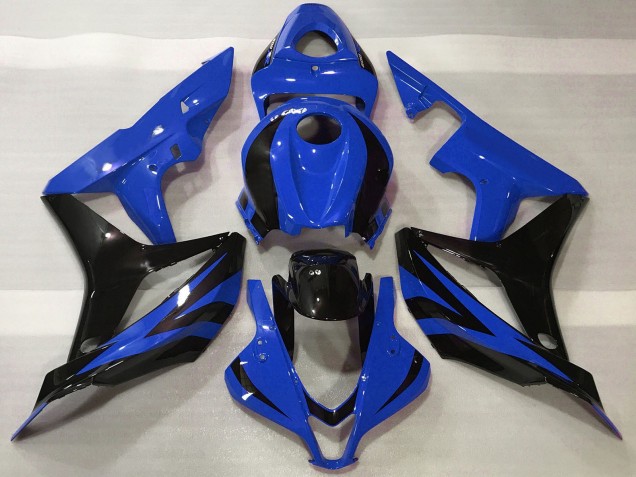 Carenados Moto Honda CBR600RR 2007-2008 - Azul Negro Brillante OEM Estilo Fábrica