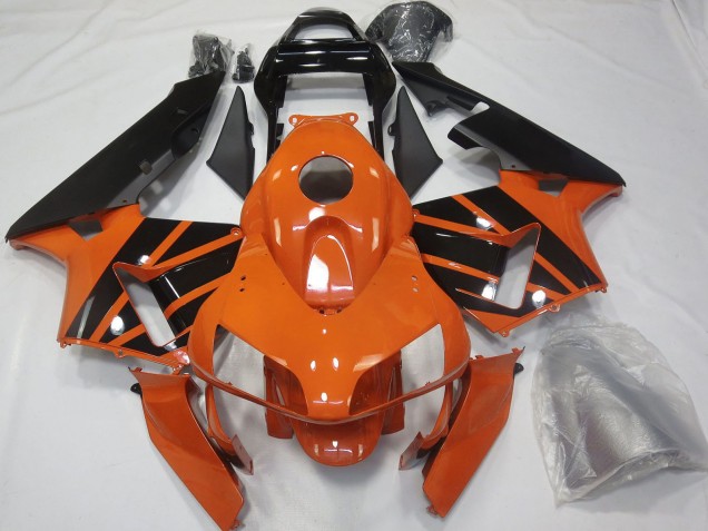 Carenados Moto Honda CBR600RR 2003-2004 - Naranja Negro Brillante OEM Estilo Fábrica