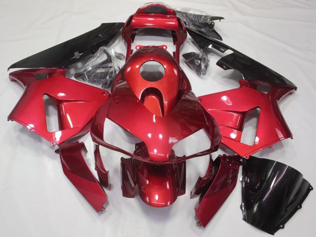 Kits Carenado Moto Honda CBR600RR 2003-2004 - Rojo Negro Brillante Fábrica