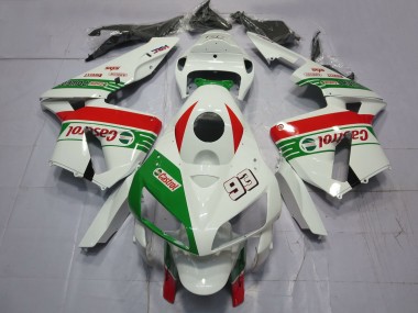 Carenados Moto Honda CBR600RR 2005-2006 - Blanco Verde Rojo Castrol 93 Fábrica