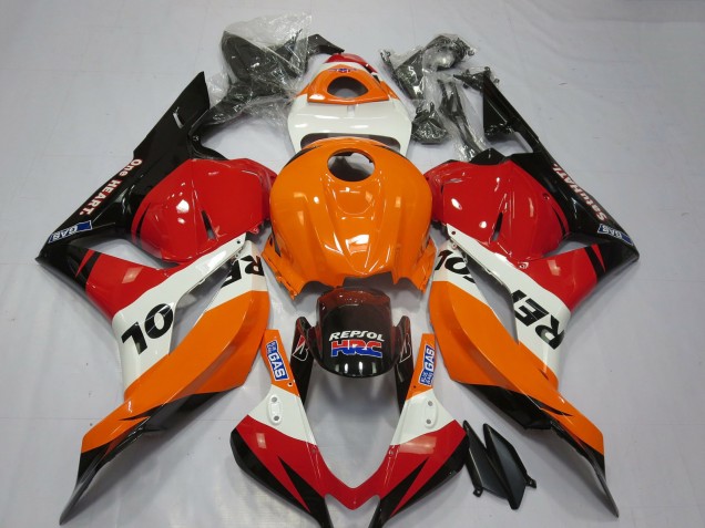 Carenados Moto Honda CBR600RR 2009-2012 - Naranja Blanco Rojo Negro Brillante Repsol HRC Fábrica