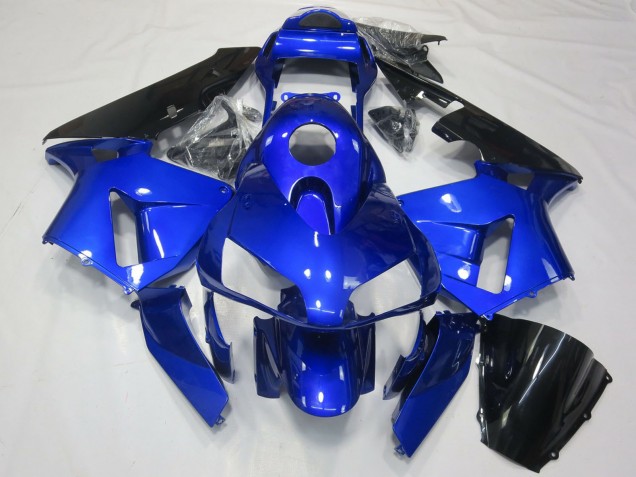 Carenado Moto Honda CBR600RR 2003-2004 - Azul Negro Brillante Fábrica