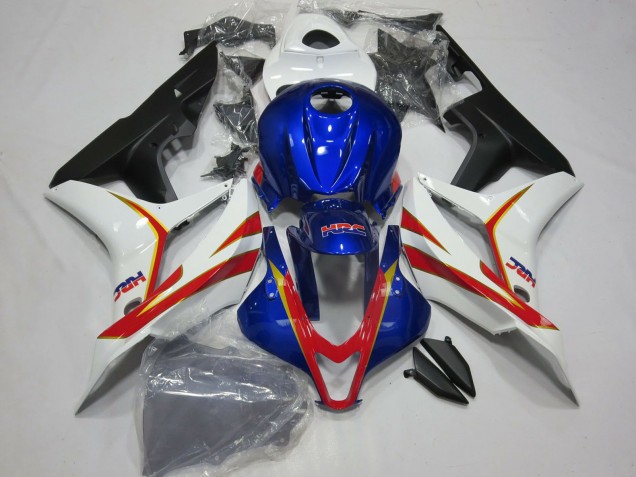 Carenado Moto Honda CBR600RR 2007-2008 - Blanco Rojo Azul HRC Fábrica