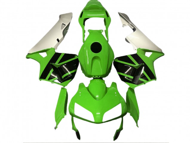 Carenados Moto Honda CBR600RR 2003-2004 - Plata Verde Negro Brillante Fábrica
