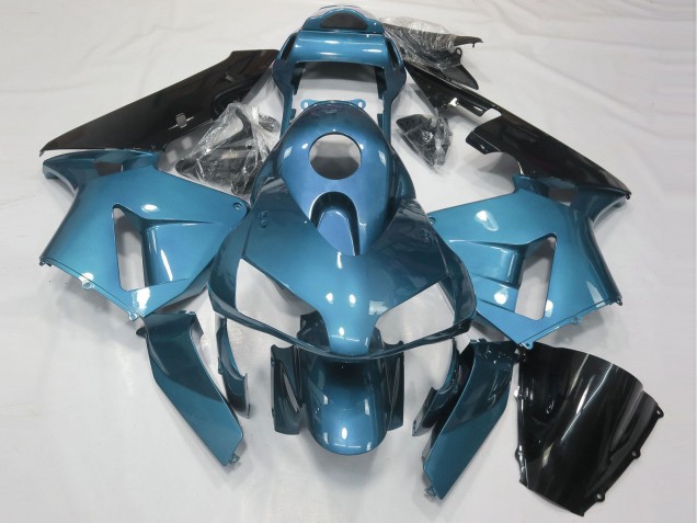 Carenado Moto Honda CBR600RR 2003-2004 - Azul Claro Negro Brillante Fábrica