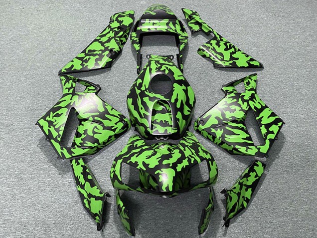 Carenados Moto Honda CBR600RR 2003-2004 - Verde Negro Camouflage Fábrica