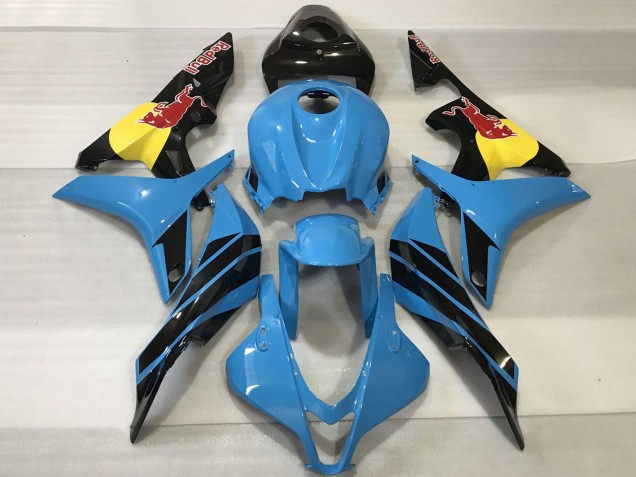 Carenados Moto Honda CBR600RR 2007-2008 - Azul Claro Amarillo Negro Brillante Rojo Bull Fábrica
