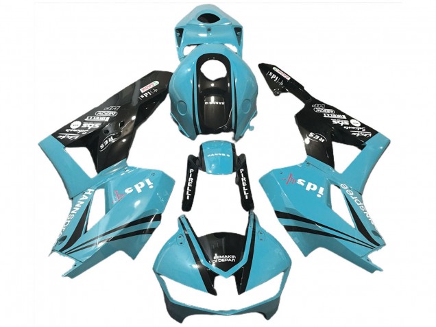 Carenados Moto Honda CBR600RR 2013-2026 - Azul Claro Negro Brillante Fábrica