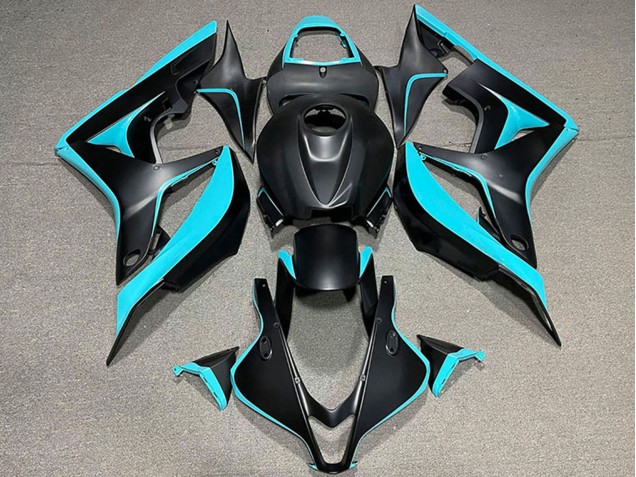 Carenado Moto Honda CBR600RR 2007-2008 - Cian Azul Negro Mate Fábrica