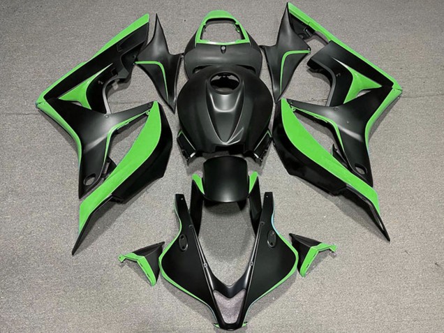 Carenado Moto Honda CBR600RR 2007-2008 - Verde Negro Mate Fábrica