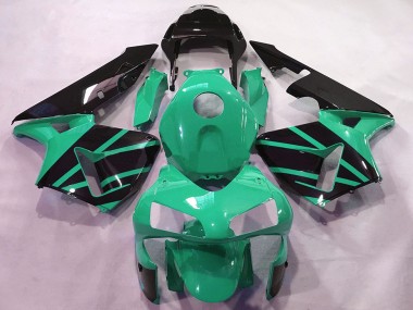 Carenados Moto Honda CBR600RR 2003-2004 - Verde Menta Negro Brillante OEM Estilo Fábrica