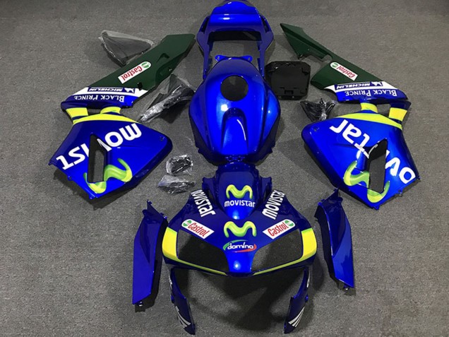 Carenados Moto Honda CBR600RR 2003-2004 - Azul Amarillo Verde MoviStar Fábrica