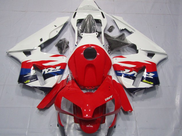 Carenados Moto Honda CBR600RR 2003-2004 - Blanco Rojo Azul RVF Estilo Fábrica