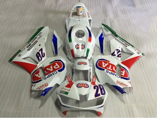 Carenados Moto Honda CBR600RR 2013-2023 - Blanco Rojo Azul Pata 28 Fábrica