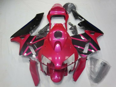 Carenados Moto Honda CBR600RR 2003-2004 - Rosa Negro Brillante Fábrica