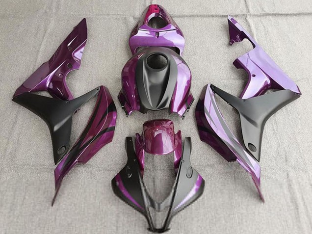 Carenado Moto Honda CBR600RR 2007-2008 - Púrpura Negro Mate Fábrica