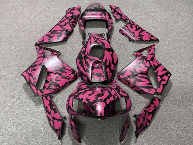 Carenados Moto Honda CBR600RR 2003-2004 - Rojo Negro Camouflage Fábrica
