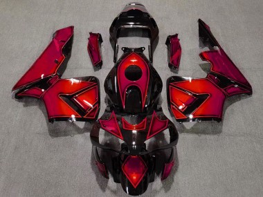 Carenados Moto Honda CBR600RR 2003-2004 - Rojo Negro Brillante Fábrica