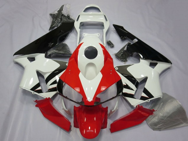 Carenado Moto Honda CBR600RR 2003-2004 - Blanco Rojo Negro Brillante Fábrica